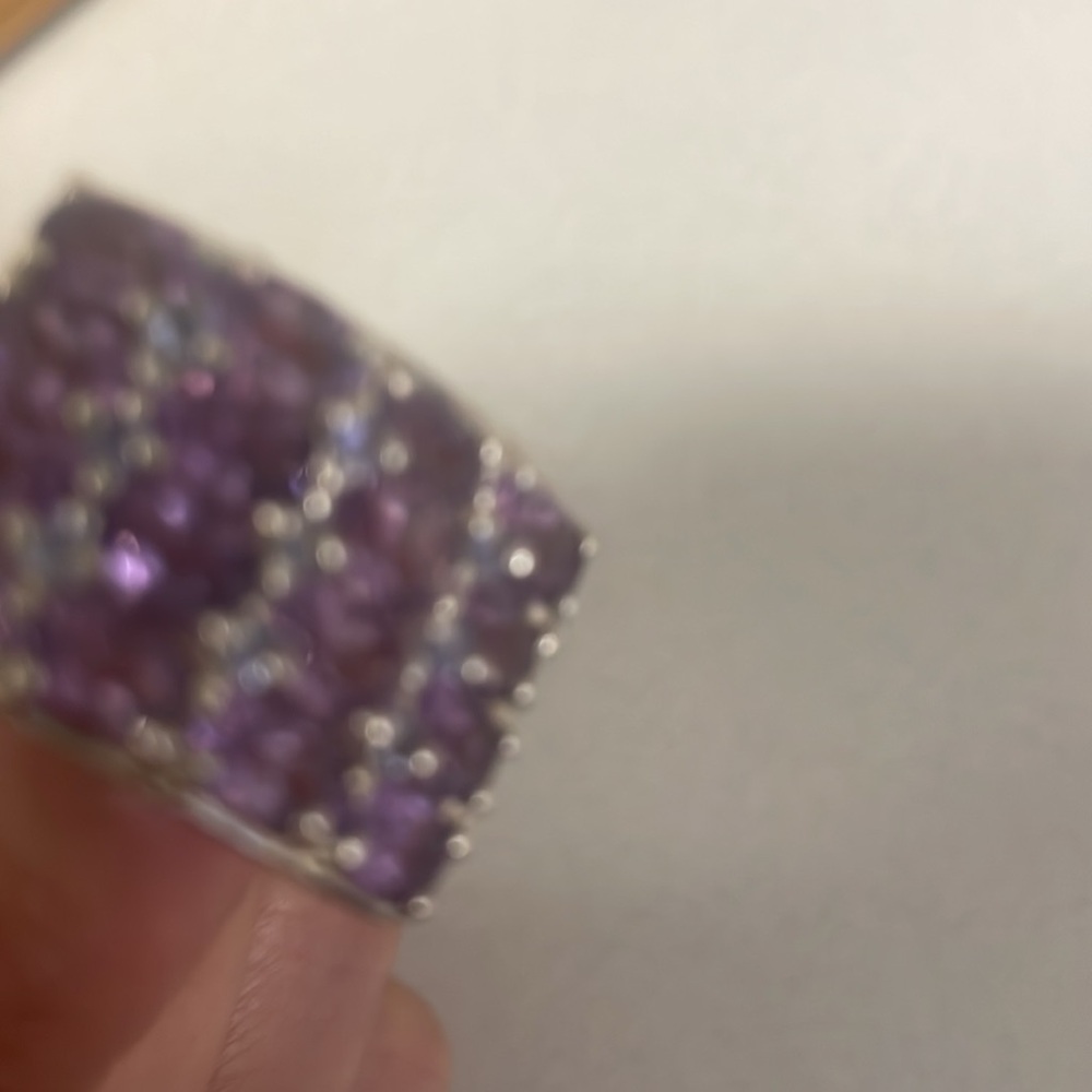 Amethyst Gemstone Statement Ring From Thailand 92… - image 3